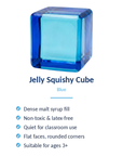 Jelly Squishy Cube โ Blue (Pack of 3)