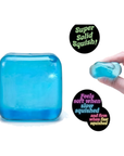 Jelly Squishy Cube Sensory Squeeze Toy — Blue