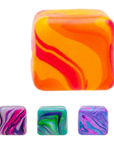 Jelly Squishy Cube Sensory Squeeze Toy โ Swirl