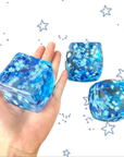 Jelly Squishy Cube Sensory Squeeze Toy — Snowflake