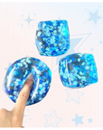 Jelly Squishy Cube Sensory Squeeze Toy — Snowflake