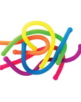 Colorful flexible straws on a white background