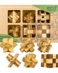 Eco Logicals 6-piece Bamboo Brain Teasers
