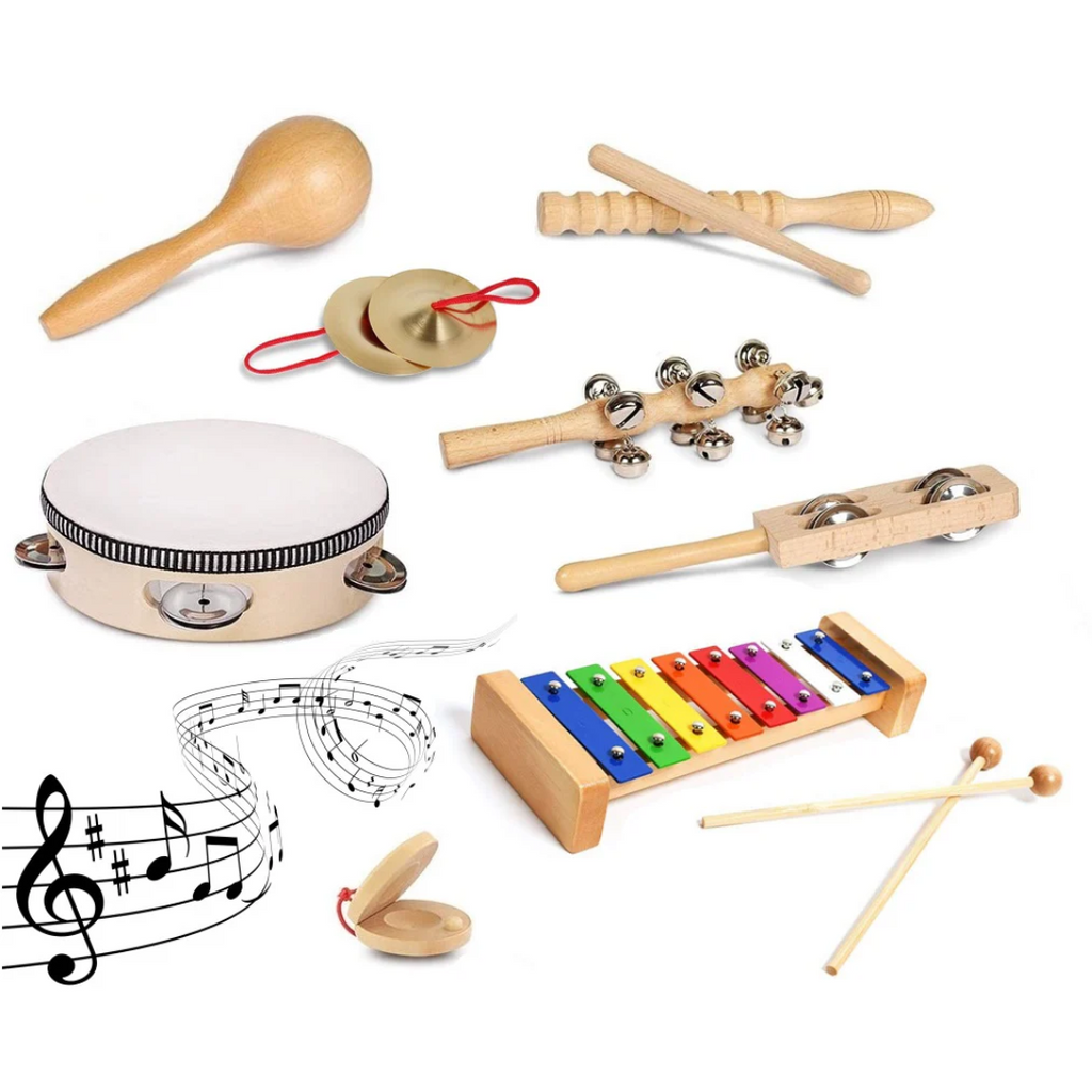Wooden Percussion 8 Piece Instrument Set – Sensory Tools Australia