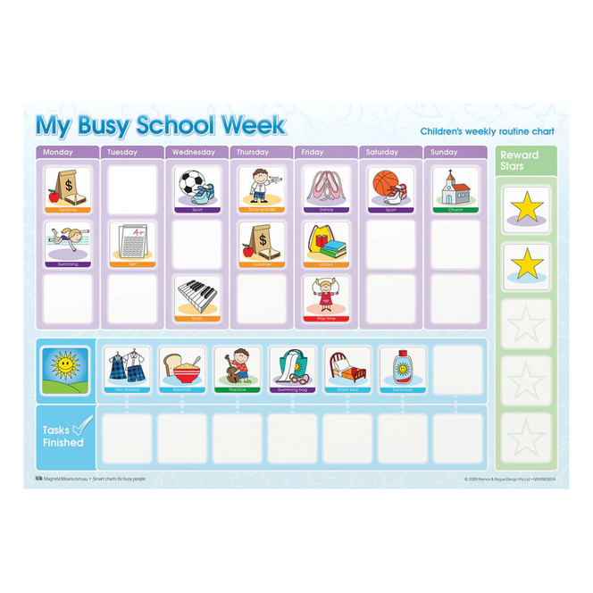 Children's Routine Charts - Buy Magnetic Charts Online – Sensory Tools ...