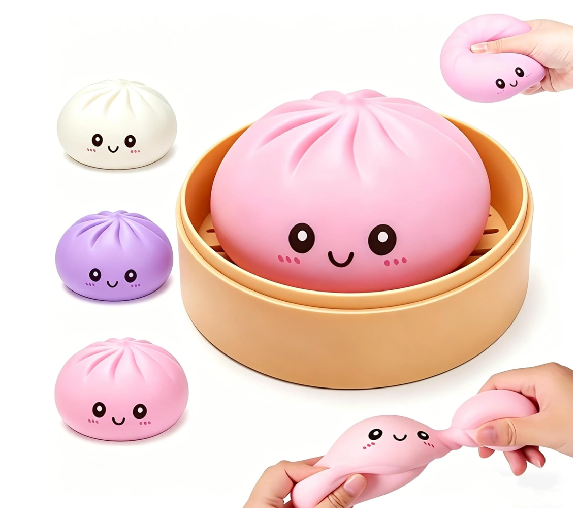 The Dumpling Squishy Duo Bundle — 2 Glitter &amp; 1 Classic 3 Piece Collection