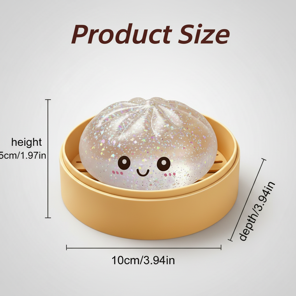 The Dumpling Squishy Duo Bundle — 2 Glitter &amp; 1 Classic 3 Piece Collection