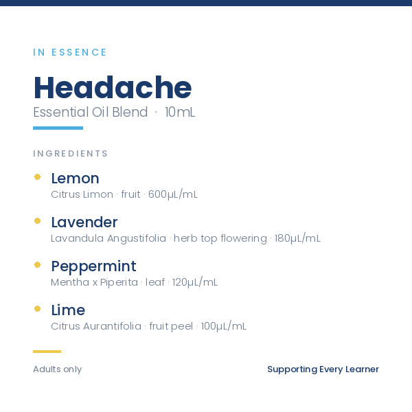 In Essence ie: Headache Essential Oil Blend 10mL