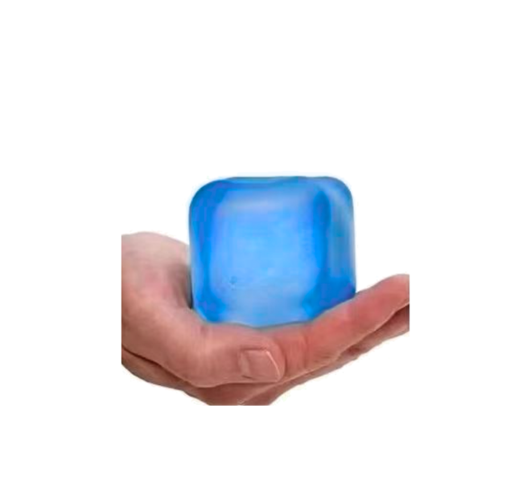 Jelly Squishy Cube  — Blue (Pack of 3)