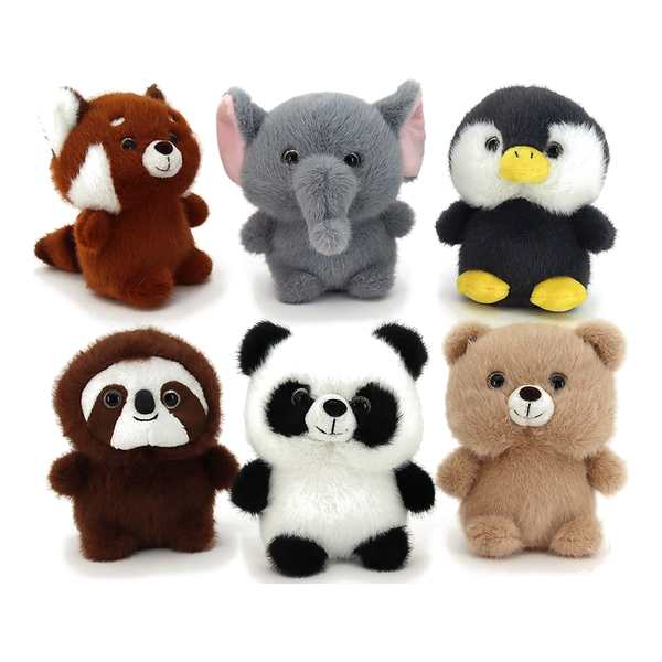 Super Soft Furry Animal Plush – Panda, Penguin, Sloth &amp; Friends