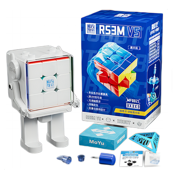 MoYu RS3M V5 Speed Cube - Maglev Edition with Cube Robot (3x3) Stickerless