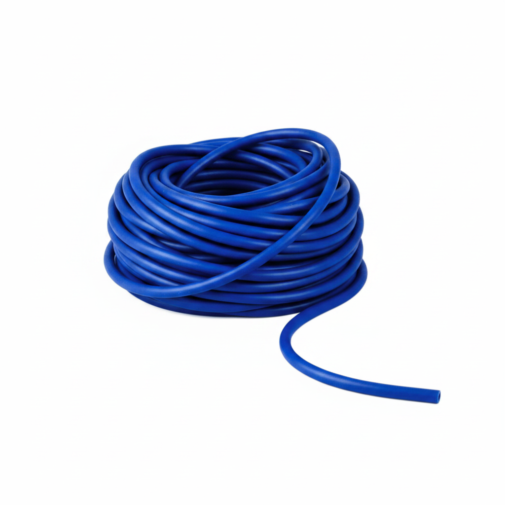 Single Blue Rubber Tubing Coil